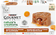 Nassfutter Katze mit Huhn & Rind, nature's creations Mousse mit Saucenherz, Multipack (4x85 g) Purina Gourmet