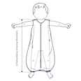 Schlafsack mit Beinen 1 TOG mit Streifen-Muster & Stickerei, braun, 100 cm ALANA