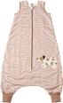 Schlafsack mit Beinen 1 TOG mit Streifen-Muster & Stickerei, braun, 110 cm ALANA