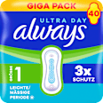Binden Ultra Normal 1 ohne Flügel Leichte bis mäßige Periode Giga Pack always