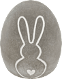 Betonei mit Hase, grau (10 cm) Dekorieren & Einrichten