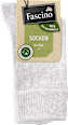 Socken mit Bio-Baumwolle grau, Gr. 35-38 (2 Paar) Fascino
