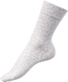 Socken mit Bio-Baumwolle grau, Gr. 35-38 (2 Paar) Fascino