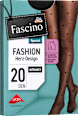 Strumpfhose Fashion Herz-Design schwarz 20 DEN, Gr. 46/48 Fascino