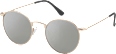 sluneční brýle, kulaté se zlatými obroučkami SUNDANCE