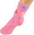 Socken mit kurzem Schaft & Peace-Motiv rosa Gr. 35-38 Fascino