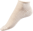 Sneakersocken mit Struktur & Rollrand beige Gr. 35-38 Fascino