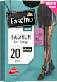 Strumpfhose mit Leo-Muster schwarz Gr. 46/48, 20 DEN Fascino