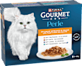 Nassfutter Katze, Truthahn, Ente, Lamm, Thunfisch, Perle - erlesene Streifen in Sauce, Multipack (8x85  g) Purina Gourmet