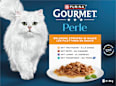 Nassfutter Katze, Truthahn, Ente, Lamm, Thunfisch, Perle - erlesene Streifen in Sauce, Multipack (8x85  g) Purina Gourmet