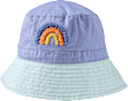 Hut mit Regenbogen-Bouclé-Motiv, lila & blau, Gr. 50/51 ALANA