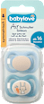 Schnuller Air Silikon symmetrisch, mint/beige & blau/petrol Gr. 3, ab 16 Monaten  babylove