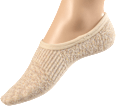 Füßlinge mit Bio-Baumwolle beige Gr. 39-42 Fascino