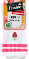 Crew Socken mit Himbeeren-Stickerei weiß Gr. 39-42 Fascino