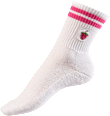 Crew Socken mit Himbeeren-Stickerei weiß Gr. 35-38 Fascino