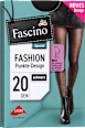 Strumpfhose mit Punkte-Muster schwarz 20 DEN, Gr. 42/44 Fascino
