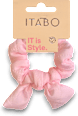 Scrunchy gumica za kosu s mašnom – roza ITABO