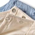 T-Shirts mit Herz-Muster & 3D-Herz-Print, beige + blau, Gr. 80 ALANA