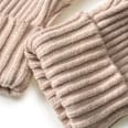 Strickhose mit Mitwachsfunktion & Ripp-Struktur, beige, Gr. 68 ALANA