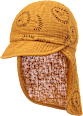 Schirmmütze aus Musselin mit Löwen-Motiv & Nackenschutz, gelb, Gr. 54/55 ALANA