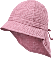 Schirmmütze aus Musselin mit Nackenschutz, rosa, Gr. 52/53 ALANA
