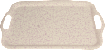 Tablett mit Griffen aus Kunststoff, gesprenkelt, offwhite/lila (29x41,8x2 cm) Dekorieren & Einrichten