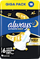 Binden Ultra Max Protection Ultimate Night mit Flügeln Gr. 6 always
