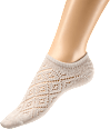 Füßlinge mit Ajour-Struktur grau Gr. 35-38 Fascino