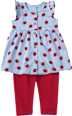 Set mit Tunika und Leggings & Erdbeeren-Muster, blau + rot, Gr. 74 ALANA