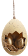 Viseći ukras – jaje, zlatno Ira Commerce