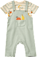 Set mit T-Shirt und Latzhose mit Obst-Muster, grün, Gr. 74 ALANA