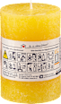 Kerze rustik gelb 100/68 mm Profissimo