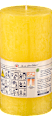 rustikální svíčka 130/68, žlutá  Profissimo