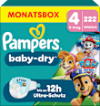 Windeln Baby Dry Gr.4 (9-14 kg) Limited Edition Paw Patrol, Monatsbox Pampers baby-dry
