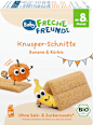 Babysnack Knusper-Schnitte Banane & Kürbis ab dem 8. Monat, 6x14g Freche Freunde