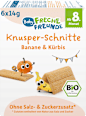 Babysnack Knusper-Schnitte Banane & Kürbis ab dem 8. Monat, 6x14g Freche Freunde