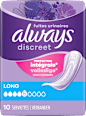 discreet Einlagen Inkontinenz Long Vorteilspack (8x10 St) always