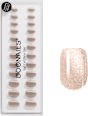 Künstliche Nägel, Soft Gel Press Ons Champagne Cat Eye Extra Short Square Doonails