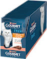 Nassfutter Katze mit Lachs, Perle - erlesene Streifen in Sauce Purina Gourmet