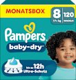 Windeln Gr. 8 Extra Large (17+ kg) Monatsbox Pampers baby-dry