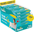 Feuchttücher Fresh Clean (15x80 St), Vorteilspack  Pampers
