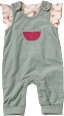 Set mit Shirt mit Melonen-Muster & Latzhose, grün & rosa, Gr. 68 ALANA