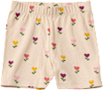 Shorts mit Tulpen-Muster & Ripp-Struktur, beige, Gr. 92 ALANA