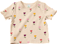 T-Shirt mit Tulpen-Muster & Ripp-Struktur, beige, Gr. 80 ALANA