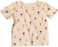 T-Shirt mit Tulpen-Muster & Ripp-Struktur, beige, Gr. 104 ALANA