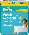 fresh clean Feuchttücher Pampers