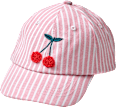 Basecap mit Kirsch-Motiv, rosa & weiß, Gr. 54/55 PUSBLU