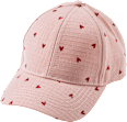 Basecap mit Herz-Muster, rosa, Gr. 50/51 PUSBLU