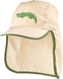 Schirmmütze mit Nackenschutz & Krokodil-Motiv, beige, Gr. 52/53 ALANA