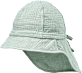 Schirmmütze aus Musselin mit Nackenschutz, grün, Gr. 52/53 ALANA